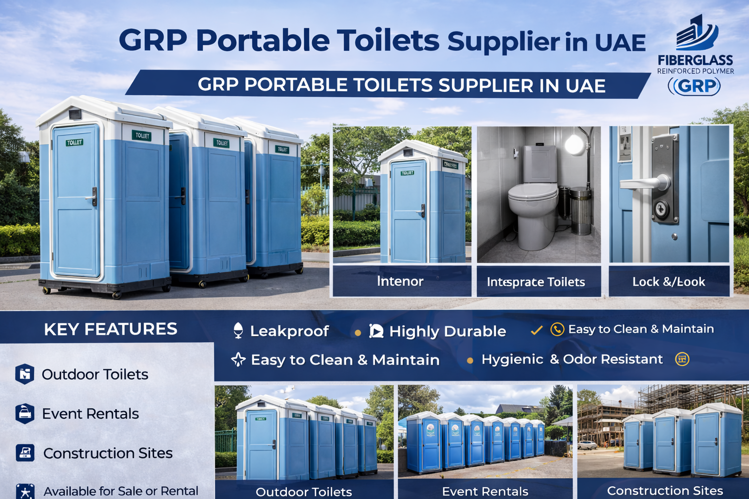 Potable Toilets GRP 2 toilet